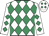White, emerald green diamonds