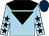 Light blue, black yoke, black inverted triangle, stars on sleeves, dark blue cap