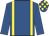 Royal blue, yellow braces, check cap
