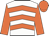 White & orange chevrons, orange sleeves & cap