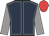 Dark blue, grey seams and sleeves, red cap