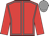 Red body, grey seams, red arms, grey cap
