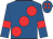 Royal blue, large red spots, armlets and spots on cap