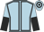 Light blue, black seams, halved sleeves, light blue and black hooped cap