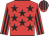 Red, black stars, striped sleeves & cap