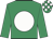 Emerald green, white disc, check cap