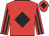 Red, black diamond, striped sleeves, black diamond on cap