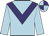 Light blue, purple chevron, quartered cap