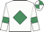 White, emerald green diamond and armlets, quartered cap