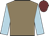 Bronze, light blue sleeves, wine cap
