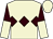 Beige body, brown three diamonds, brown arms, beige halved, beige cap