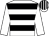 White & black hoops, white sleeves, striped cap