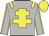 Light grey, yellow cross of lorraine and epaulets, yellow seams on sleeves, yellow cap
