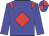 Blue, Red epaulettes and diamond, Blue sleeves, Blue and Red quartered cap