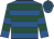 Royal blue, dark green hoops