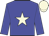 Blue, cream star, cream cap