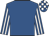 Royal blue, white striped sleeves, check cap