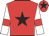 Red, black star, white sleeves, red armlets, red cap, black star