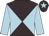 brown body, Soft blue diabolo, soft blue arms, brown cap, soft blue star