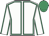 white, emerald green seams and cap