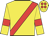 yellow, red sash, red armlets, yellow cap, red spots
