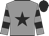 grey, black star, hooped sleeves, black cap