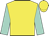 Yellow, aqua sleeves