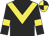 Black, Yellow chevron and armlets, Yellow and Black quartered cap