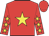 red, yellow star, yellow stars on sleeves