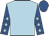 Light blue, royal blue sleeves, light blue stars, royal blue cap