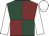 Dark green and maroon (quartered), white sleeves and cap