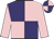 Pink and purple quartered, pink sleeves, quartered cap