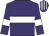 Purple, white hoop, white armlet, striped cap