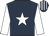 Dark blue, white star & sleeves, striped cap