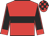 Red, black hoop and sleeves, red seams and cuffs, checked cap