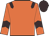 Orange body, brown epaulettes, orange arms, brown chevron, brown cap
