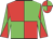 Red and green quartered, green sleeves, red diabolo, red and green quartered cap
