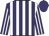 purple and white stripes, purple cap