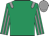 Emerald green, grey epaulettes, striped sleeves, grey cap