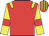 Red, yellow epaulettes, yellow sleeves, red armlet, red & yellow striped cap