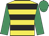 Yellow & black hoops, emerald green sleeves & cap
