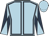 Light blue, dark blue seams, diabolo on sleeves, light blue cap