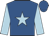 Royal blue, light blue star and sleeves