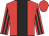 Red, black stripe, striped sleeves