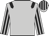 Silver, black epaulettes, striped sleeves and cap