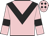 Pink, black chevron, armlets, diamonds on cap