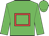 Lime green, red hollow box