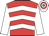 Red, white chevrons and sleeves, white and red hooped cap