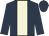 Dark blue, beige stripe