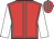 Red, grey seams, white sleeves, red and grey striped cap
